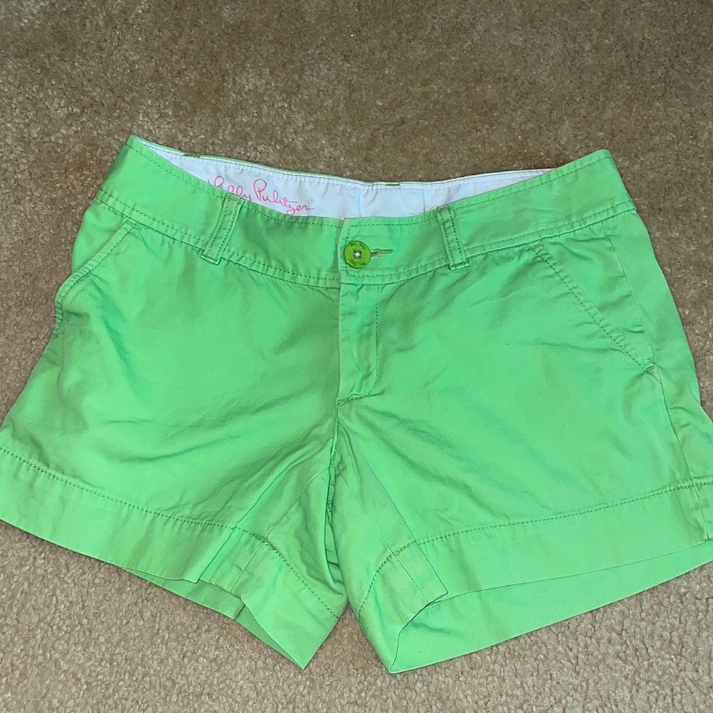 Lily Pulitzer bright green shorts
